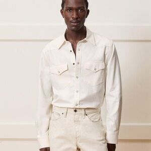 Todd Snyder Men's Ecru Western Shirt - NWOT